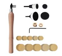 FYOBOT Ensemble de Ponceuses à Bol 50 Pièces Disques de Papier de Verre Outil de Ponçage de Bol avec Poignée pour Tour à Bois Polissage et Ponçage Du Bois