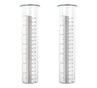 FYOBOT Tube de Remplacement de Pluviomètre en Plastique 2 Pièces avec Jauge D' de Pluie D'une Capacité de 7 Pouces pour Jardin Cour Extérieure