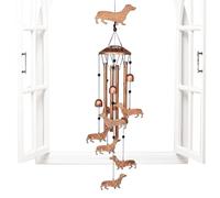 Fyrdyn Carillon À Vent Commémoratif De Chien,Décor Commémoratif Jardin Maison - Carillon à Vent Unique - pour Femme Homme Maman Grand-Mère Epouse Cadeau Maison Anniversaire Fête Pelouse