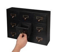 Fyssnn Armoire pharmacie en bois avec 9 compartiments, armoire à pharmacie en bois pour salon, commode, cuisine, bureau