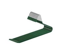 FytStycale 10 Pièces Cintre Pantalon Métal Ouvert Antiglisse Z Forme Gain de Place Lourde pour Jeans Pantalons Chino Jupe Convient Au Dressing Armoire Mai, Vert 35cm