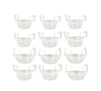 FytStycale 12 Soucoupes Suspendues pour Pots de Fleurs avec Crochets, Soucoupes de Récupération d'eau, Rondes, Crochets Intégrés, Résistantes pour L'évac