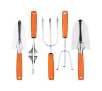 FytStycale 5 Mini-Outils de Jardin en Acier Inoxydable : Pelle, Fourche, Désherbeur, Râteau Manuel pour Planter, Bêcher La Terre Meuble et Repiquer.