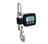 FytStycale Balance Numérique Portable Électronique Pèse-Bagage Suspendu avec Crochets Métal Structure Résistante Affichage Clair Unités Multiples Sélectionna, Noir