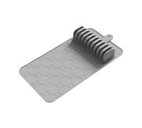 FytStycale Bloc à Couteaux, Tapis à Couteaux Classique Premium Antidérapant et Doux, Tapis de Rangement en Silicone, Organisateur de Tiroir pour Porte-Couteaux, Tapis de Rangement pour Cuisine, Gris