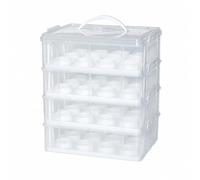 FytStycale Boîte à Cvercle Poignée Stable Boîte à Compartimentée Cvercle Robuste Porte-sser pr Pâtissiers Amateurs, Fêtes, 4 Niveaux