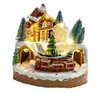 FytStycale Boîte à Musique de Noël, Train Rotatif, Objet Décoratif pour Adultes, Décoration, Figurine de Table Créative En Résine, Père Noël