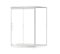 FytStycale Boîte Acrylique Transparente Visibilité Claire Boîte de Rangement Magnétique Facile à Nettoyer Article D'organisation pour Dressing, Placard, 36x27x25cm Avec 1 Étagère, Placement Vertical