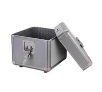 FytStycale Boîte de Rangement Aluminium Fabriquée avec Un Cadre en Métal Robuste Système de Verrouillage Sécurisé Couvercle Détachable Facile Intérieur Structuré, Gris, Titane, Grand 357