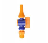 FytStycale Buse Réglable Adaptateur de Jet Buse Plate Buse Ronde Articulation Multi-directionnelle Plastique Fonctionnelle Adaptée à l'Industrie Ateliers Maintenance, 1/8 1.6MM, Rond+Interrupteur