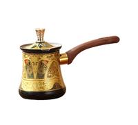 FytStycale Cafetière Turque Casserole à Lait avec Couvercle en Acier Inoxydable pour Café Turc Chocolat Thé Poignée Anti-chaleur Convient Maison Cuisine, 350 Ml