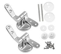 FytStycale Charnières de Siège de Toilette, Abattants de Toilette, Couvercles, Fixations de Siège avec Vis, Visserie, Charnières de Rechange Réglables de Haute Q