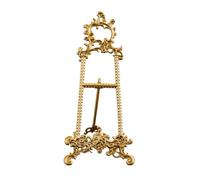 FytStycale Chevalet Assiette Doré 29 Cm Présentoir Assiette Sculpté Alliage Objet Déco pour Présentation Vaisselle