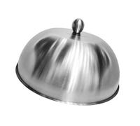 FytStycale Cloche à Burger Couvercle en Acier Inoxydable, Dôme de Cuisson pour Steak Robuste Anti-éclaboussures, Dôme Culinaire Adapté pour Barbecue, Cuisson et Plancha, 28cm x 28cm x 10,8cm