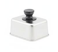 FytStycale Cloche Rectangulaire en Acier Inoxydable Anti-Éclaboussures Cloche à Fromage Chauffage Uniforme Couvercle Rectangulaire à Poignée pour Cuisine, 13.5X10.6X6cm