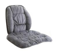 FytStycale Coussin Chaise avec Dossier Confortable Galette Siège avec Dossier Capitonné pour Travailleurs à Distance, Étudiants, Bureau, Gris Spatial, Coussin 40X40cm + Support Lombaire