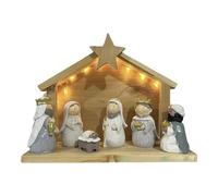 FytStycale Crèche Miniature, Décoration de Bureau Lumineuse, Cadeau, Décoration de Noël, Crèche Miniature pour Chambre, Dressing, étagère