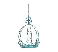 FytStycale Décoration de Jardin : Support de Jardinière Suspendu en Forme de Couronne, Décoration de Patio Robuste, Bleu