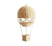 FytStycale Décoration Montgolfière Tissée Suspendue Fait Main Ornement en Ballon en Rotin Tissé Ipiration Nordique pr Enfants, Intérieur Style Nordique