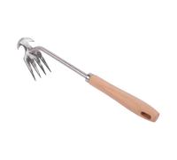 FytStycale Désherbeur Manuel Outil Désherbant Extracteur de Mauvaises Herbes Jardin Transplantoir Acier Inoxydable Poignée Confortable Adapté Au Potager Jardin P, Quatre Dents, 30cm