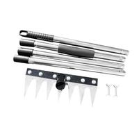 FytStycale Désherbeur Manuel Outil Râteau de Jardin Extracteur de Mauvaises Herbes Tête Claw Détachable Alliage Acier Adapté pour Désherbage Semoir Sol Entretien, 7 Conseils