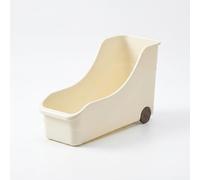 FytStycale Desserte à roulettes crème, Caisse Rangement Cuisine, Plastique avec mécanisme Coulissant, pour Organisation Mobile, Design Moderne Minimaliste, ba, 2 pièces - Petite Taille (37 ×
