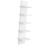 FytStycale Étagère Murale en Bois à 5 Niveaux, Design Vertical Polyvalent, 18,3 x 14 x 78,9 cm, Blanc