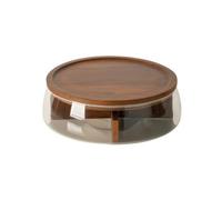 FytStycale ladier En Verre Traparent Faible | Multifonctionnel, Plat à Snacks En Verre Cvercle, Décoratif, pr lon, Transparent, Séparateur