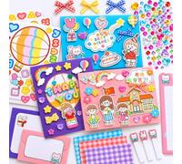 FytStycale Lot 3 cartes anniversaire enfants, kit créatif DIY 3D avec enveloppes, loisirs créatifs personnalisés