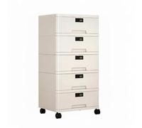 FytStycale Mini Coffre-Fort à Tiroirs Anti-Poussière Classeur de Bureau à Code Déjà Assemblé Caisson de Bureau Verrouillable pour Chambre, 5 Tiroirs Modèle Haut