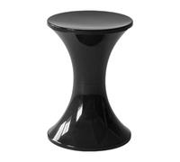 FytStycale Ottoman Tabouret de Rangement Créatif Multifonction Forme Sablier Commode avec Couvercle Amovible en PP Léger Adapté Au Salon Chambre Dressing, Noir