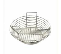 FytStycale Panier à Charbon En Acier Inoxydable avec Séparation Interne Panier à Charbon Inox Maillage Aéré pour Barbecue Extérieur, Fumoir, Pour Four De 21 À 25 Pouces