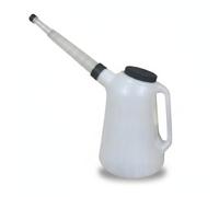 FytStycale Pichet avec Bec Flexible Translucide Broc Dosage avec Bec Flexible Facile à Lire Pichet Bouchon pour Mécaniciens, Garage, Bateau, 5L, Black Cap Black Ring