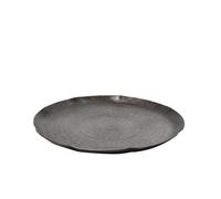 FytStycale Plateau En Aluminium Artisanal Plateau avec Bords Surélevés Bosselé Objet Service pour Console, 37 X 37 X 2 Cm, Nouveau Style Chinois