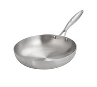 FytStycale Poêle à Frire En Acier Inoxydable, Plaque de Cuisson, Ustensile de Cuisine, Compatible avec Tous Les Feux, Poêle Multifonction Fiable, Poignées Ergono