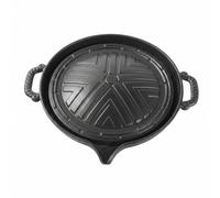FytStycale Poêle Fonte Ronde Chauffage Direct Poêle Fonte Bord Bas Ustensile Cuisine, Poêle À Griller Arquée