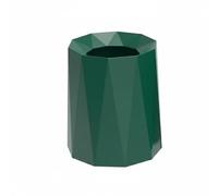FytStycale Poubelle Ménagère Panier à Déchets Double Paroi Forme Géométrique Base Antidérapante pour Salon Chambre Salle de Bain Bureau, Green, S
