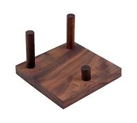 FytStycale Présentoir En Bois pour Pierres, Socle Décoratif, Présentoir à Trois Supports pour Bijoux, Boucles de Ceinture, Chevalet, Idéal pour Musée Ou Bureau.
