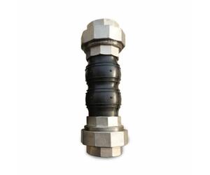 FytStycale Raccord Anti-Vibrations Acier Inox 304 et Caoutchouc | Manchon Élastique d'Absorption des Chocs,Raccordement Flexible pour Gaines de Ventilation et Tuyaux Eau,DN32 1,2 Pouces 220mm
