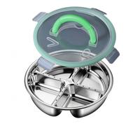 FytStycale Récipient En Acier Inoxydable | AntiCompact, Alimentaire, pr Meal Prep, Grille 4