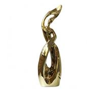 FytStycale Sculpture Figurative Abstraite Résine Statue de Salon Figurine Moderne Ornement d'Intérieur Effet Poli Lumineux et Silhouette Sculpturale Adaptée au, Doré