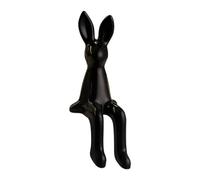 FytStycale Sculpture Lapin Figurine Décor Lapin Statue Décoratif Objet Décoratif PET Flair Artistique Convient Chambre Salon Bureau Décoration Maison Cadeau, Noir