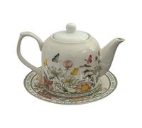 FytStycale Service à Thé 2 Pièces, Cafetière En Porcelaine avec Soucoupe, Pot à Lait, Bouilloire pour Le Thé de L'après-midi, Accessoires de Table.