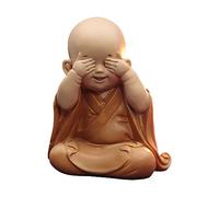 FytStycale Statuette de Bouddha, Figurine, Poupée en Résine, Ornements pour Bébé, Cadeaux de Pendaison de Crémaillère, Yeux cober