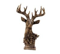 FytStycale Statuette tête cerf, ornement décoratif moderne et, figurine animalière pour salon, entrée, cheminée ou bureau, Brun