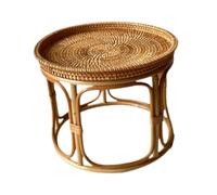 FytStycale Table D'appoint En Rotin, Support Décoratif pour Table Basse, Plateau de Rangement, Table de Chevet, Table D'appoint pour Chambre à Coucher, Bureau, S, 26cmx20cm