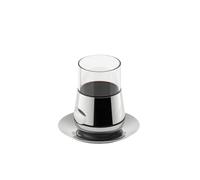 FytStycale Tasse à Thé Borosilicaté Transparent | Acier Inoxydable, Tasse En Verre acier inoxydable, Moderne, Tisanière avec Soucoupe, pour Maison, Café