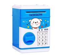FytStycale Tirelire Automatique de Passe Roller Pièce Cadeau Original Convient Aux Enfants Apprentissage Gestion Argent Anniversaire, Chien Bleu, 13,5x12,5x19,3 cm