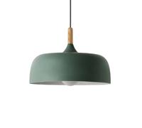 FYWRLQG Luminaire Suspendu Macaron Lustre en Métal Et Bois De Ferme Lampe Suspendue De Couleur Industrielle Danoise Lampe Suspension Semi-encastrée À Tête Unique pour Salle Manger Chambre Cuisine Bar