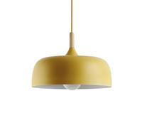 FYWRLQG Luminaire Suspendu Macaron Lustre en Métal Et Bois De Ferme Lampe Suspendue De Couleur Industrielle Danoise Lampe Suspension Semi-encastrée À Tête Unique pour Salle Manger Chambre Cuisine Bar